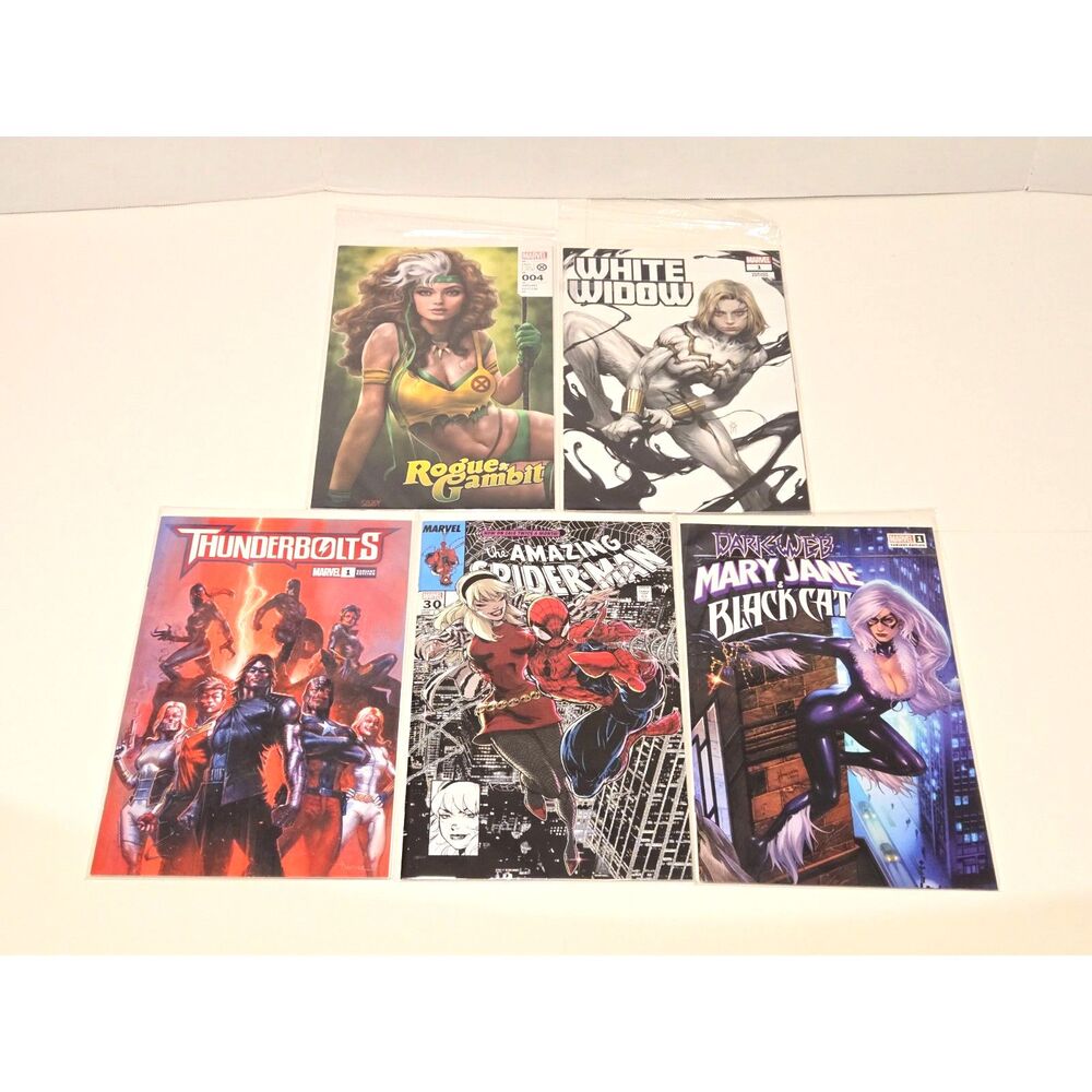 Marvel 5 Comic Lot – Thunderbolts #1, Spider-Man, X-Men, MJ & Black Cat